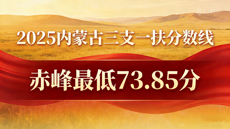 2025内蒙古三支一扶分数线|赤峰最低73.85分